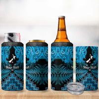 Personalised Aotearoa Matariki 4 in 1 Can Cooler Tumbler Turquoise Fern Maori Poutama LT01 - Polynesian Pride