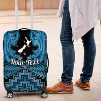 Personalised Aotearoa Matariki Luggage Cover Turquoise Fern Maori Poutama