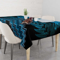 Personalised Aotearoa Matariki Tablecloth Turquoise Fern Maori Poutama