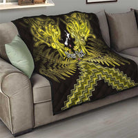 Personalised Aotearoa Matariki Quilt Yellow Fern Maori Poutama