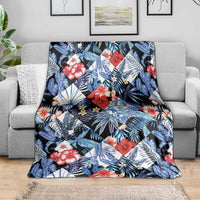 Hawaii Tropicana Blue Pattern Blanket - Polynesian Pride