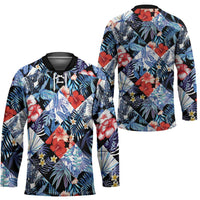 Hawaii Tropicana Blue Pattern Hockey Jersey - Polynesian Pride
