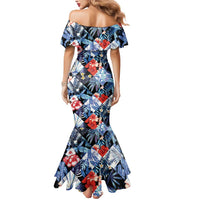 Hawaii Tropicana Blue Pattern Mermaid Dress - Polynesian Pride