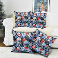 Hawaii Tropicana Blue Pattern Pillow Cover LT01 - Polynesian Pride