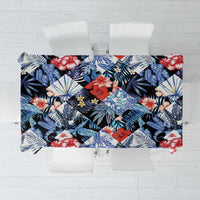Hawaii Tropicana Blue Pattern Tablecloth - Polynesian Pride