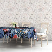 Hawaii Tropicana Blue Pattern Tablecloth - Polynesian Pride