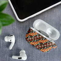 Polynesian Monstera Tiare Floral AirPods Case Chocolate Brown Tropical Plaid LT01 - Polynesian Pride