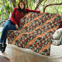 Polynesian Monstera Tiare Floral Quilt Chocolate Brown Tropical Plaid LT01 - Polynesian Pride