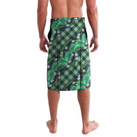 Polynesian Monstera Tiare Floral Lavalava Forest Green Tropical Plaid - Polynesian Pride