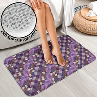 Polynesian Monstera Tiare Floral Bathroom Set Lavender Tropical Plaid LT01 - Polynesian Pride