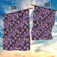 Polynesian Monstera Tiare Floral Garden Flag Lavender Tropical Plaid LT01 - Polynesian Pride