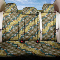 Polynesian Monstera Tiare Floral Back Car Seat Cover Yellow Tropical Plaid - Polynesian Pride