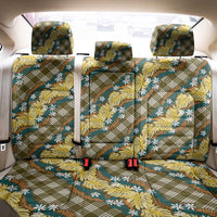Polynesian Monstera Tiare Floral Back Car Seat Cover Yellow Tropical Plaid - Polynesian Pride