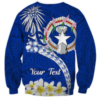 Northern Mariana Islands Commonwealth Day 2024 Sweatshirt Dolphin With Plumeria Flower LT01 - Polynesian Pride
