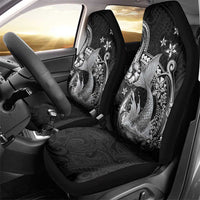 Hawaii Mermaid Monotone Car Seat Cover Polynesian Pattern Fish Hook
