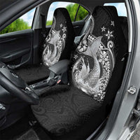 Hawaii Mermaid Monotone Car Seat Cover Polynesian Pattern Fish Hook