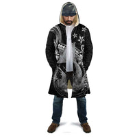 Hawaii Mermaid Monotone Cloak Polynesian Pattern Fish Hook