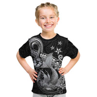 Hawaii Mermaid Monotone Kid T Shirt Polynesian Pattern Fish Hook