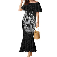 Hawaii Mermaid Monotone Mermaid Dress Polynesian Pattern Fish Hook