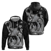 Hawaii Mermaid Monotone Zip Hoodie Polynesian Pattern Fish Hook LT01 - Polynesian Pride