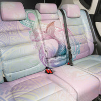 Hawaii Mermaid Sweet Pastel Back Car Seat Cover Polynesian Pattern Fish Hook