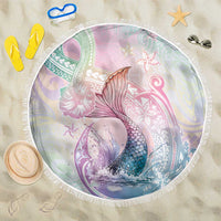 Hawaii Mermaid Sweet Pastel Beach Blanket Polynesian Pattern Fish Hook