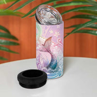 Hawaii Mermaid Sweet Pastel 4 in 1 Can Cooler Tumbler Polynesian Pattern Fish Hook