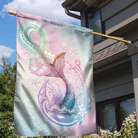 Hawaii Mermaid Sweet Pastel Garden Flag Polynesian Pattern Fish Hook