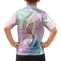 Hawaii Mermaid Sweet Pastel Kid Hawaiian Shirt Polynesian Pattern Fish Hook LT01 - Polynesian Pride