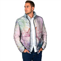 Hawaii Mermaid Sweet Pastel Padded Jacket Polynesian Pattern Fish Hook