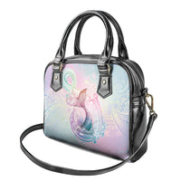 Hawaii Mermaid Sweet Pastel Shoulder Handbag Polynesian Pattern Fish Hook