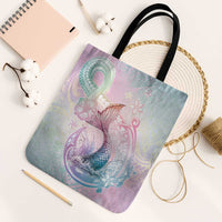 Hawaii Mermaid Sweet Pastel Tote Bag Polynesian Pattern Fish Hook
