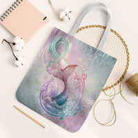 Hawaii Mermaid Sweet Pastel Tote Bag Polynesian Pattern Fish Hook