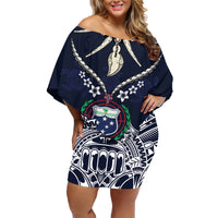 Samoa Independence Day Family Matching Off Shoulder Short Dress and Hawaiian Shirt Ula Nifo Mix Turtle