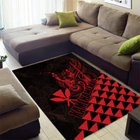 King Kamehameha Day Area Rug Kakau Polynesian Pattern