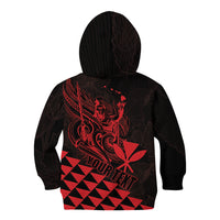 Personalized King Kamehameha Day Kid Hoodie Kakau Polynesian Pattern