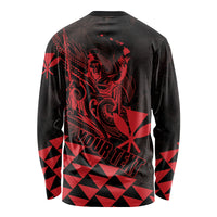 Personalized King Kamehameha Day Long Sleeve Shirt Kakau Polynesian Pattern