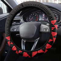 King Kamehameha Day Steering Wheel Cover Kakau Polynesian Pattern