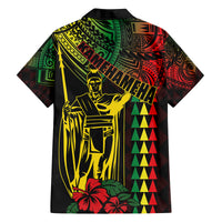 King Kamehameha Day Family Matching Summer Maxi Dress and Hawaiian Shirt Hawaii Kakau Reggae