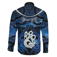 Personalized Maori Matariki Manaia Family Matching Puletasi and Hawaiian Shirt Maori Kowhaiwhai Pattern Galaxy LT01 - Polynesian Pride