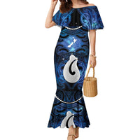 Personalized Maori Matariki Hei Matau Family Matching Mermaid Dress and Hawaiian Shirt Maori Kowhaiwhai Pattern Galaxy