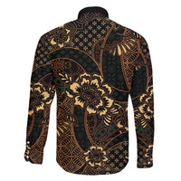 Indonesian Batik Pattern Vintage Brown Family Matching Puletasi and Hawaiian Shirt