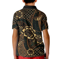 Indonesian Batik Pattern Vintage Brown Kid Polo Shirt LT01 - Polynesian Pride