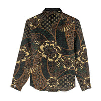 Indonesian Batik Tribal – Women's Casual Shirt – Vintage Brown LT01 - Polynesian Pride