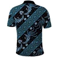 Indonesia Batik Pattern Polo Shirt Blue Version