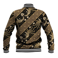 Indonesia Batik Pattern Baseball Jacket Gold Version