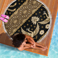 Indonesia Batik Pattern Beach Blanket Gold Version
