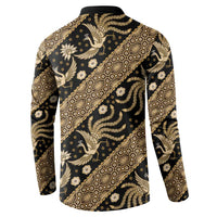 Indonesia Batik Pattern Button Sweatshirt Gold Version
