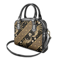 Indonesia Batik Pattern Shoulder Handbag Gold Version
