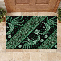 Indonesia Batik Pattern Rubber Doormat Green Version
